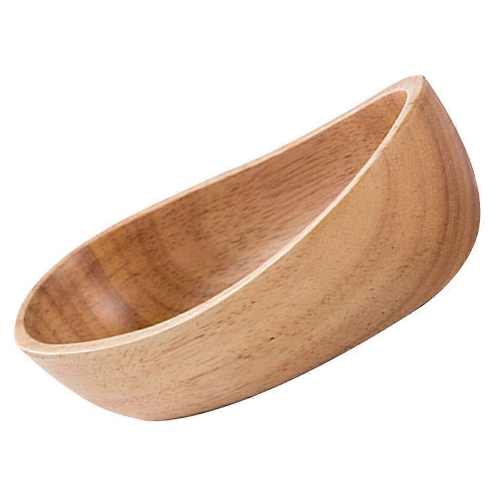 Mixing Bowl Wood Fruit Bowl Multi-Function 4Pcs Boat-Shaped Salad Tray