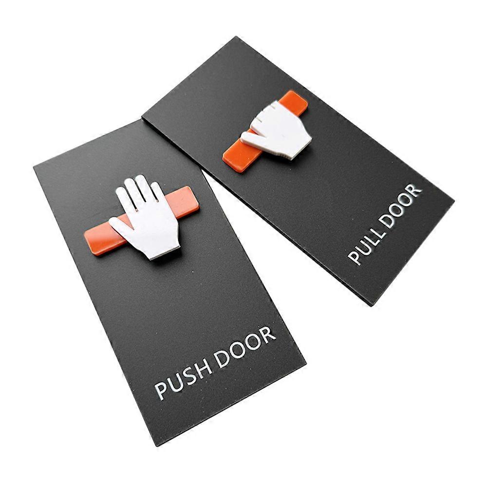 10 Pcs Rectangular Push Pull Door Signs Self Adhesive Acrylic Clear Directional Signage For Indoor Use In Restaurants And Offices