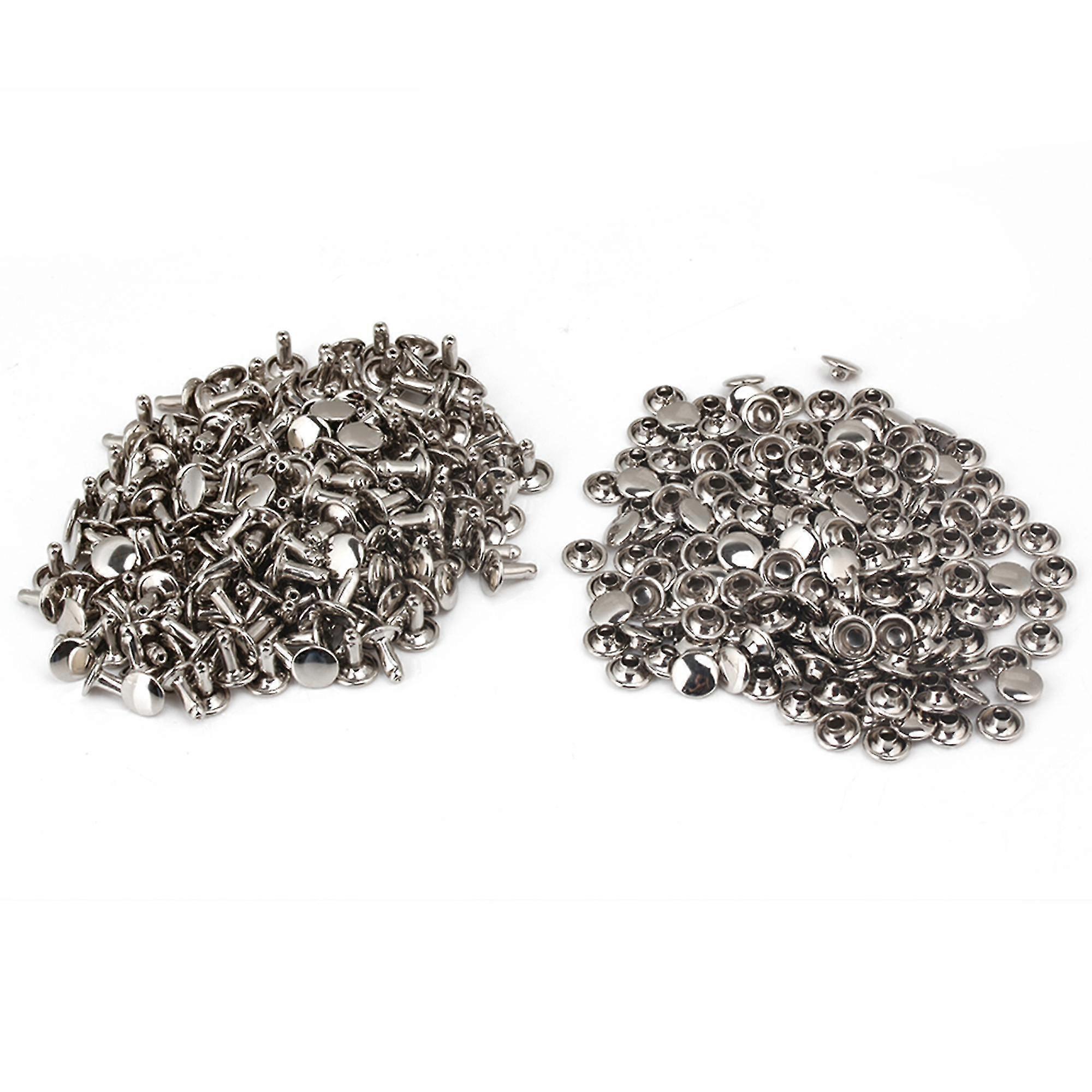 2025 200pcs Double Side Flat Rapid Rivets Stud 8x9mm Punk Spots