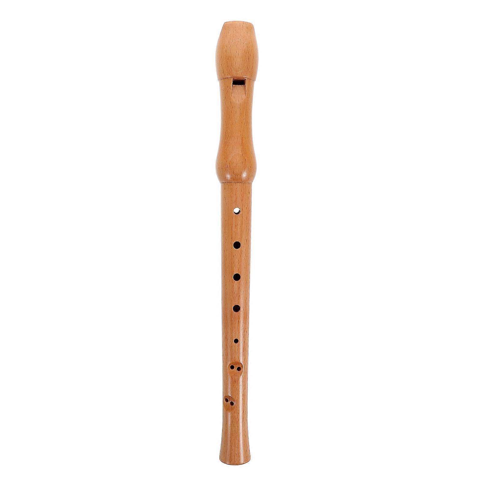 Soprano Recorder Khaki Beech Wooden Recorder for Kids Beginners with Rich Clear Sound and