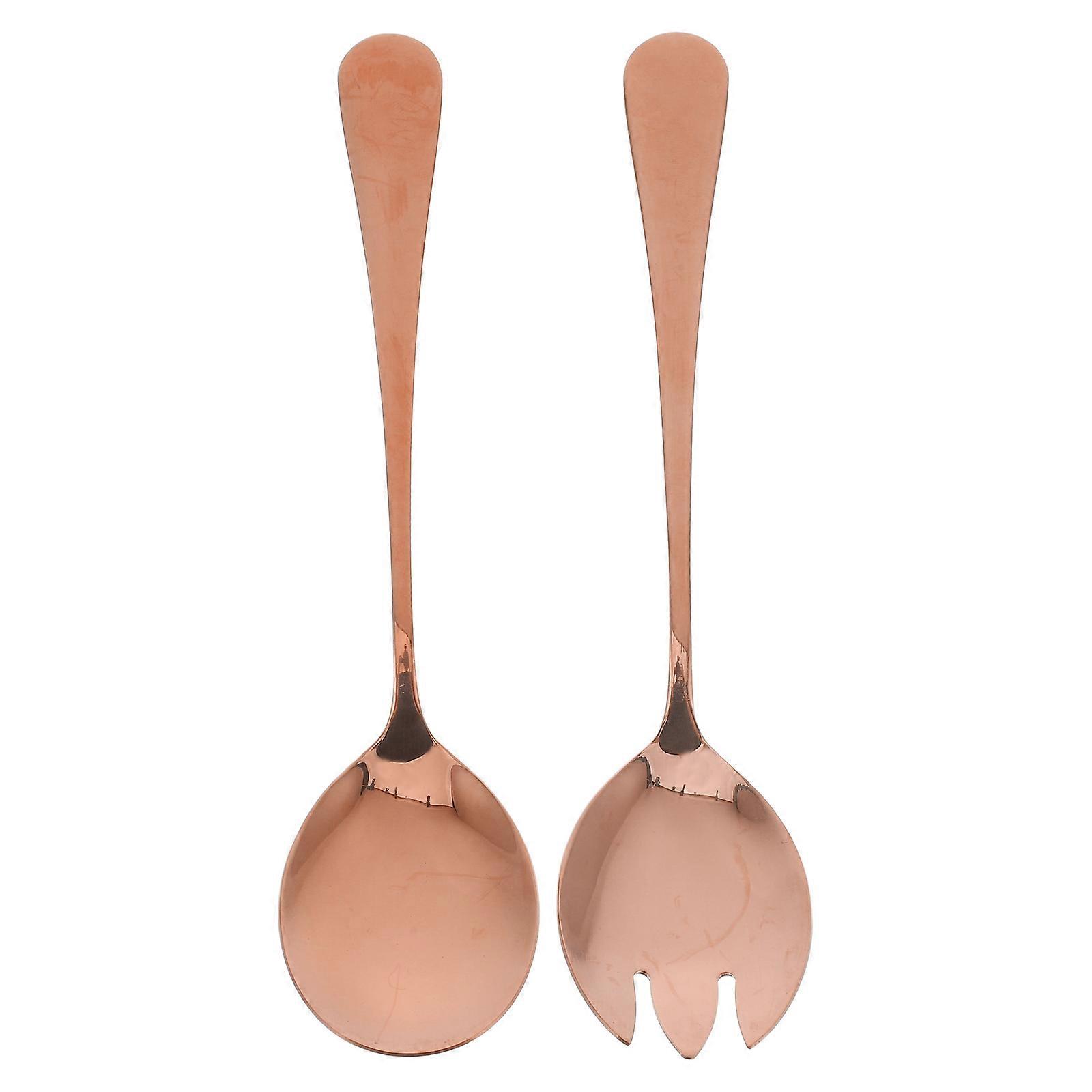 Elegant Stainless Steel Salad Servers Spoon For Easy Mixing And Serving Suitable For Various Occasions 1 Set