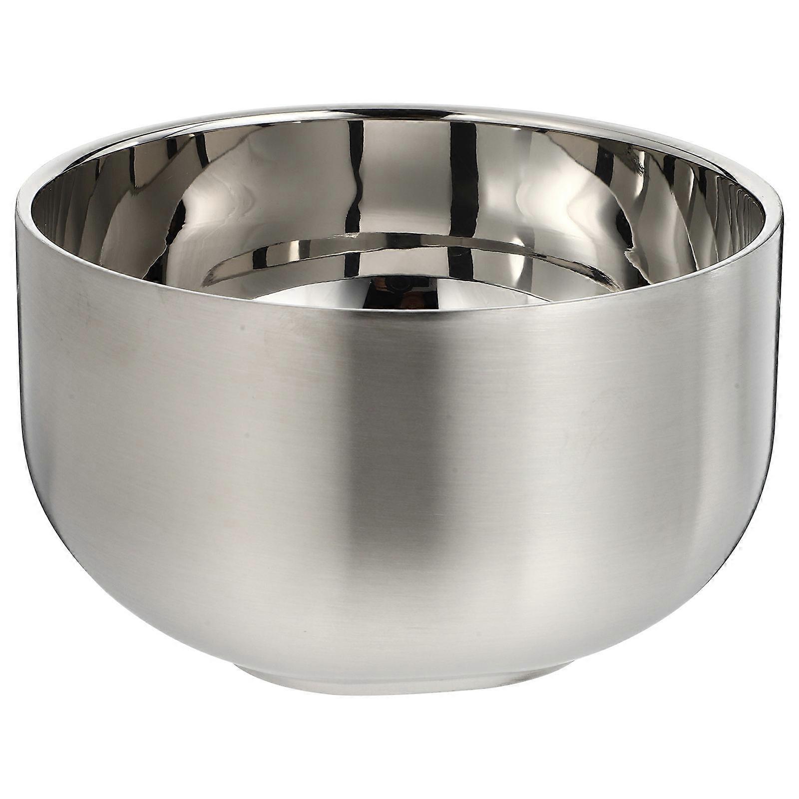 Double Layer Noodle Container For Outdoor Use And Kids 4.7X4.7X6.3In Silver 2Pcs