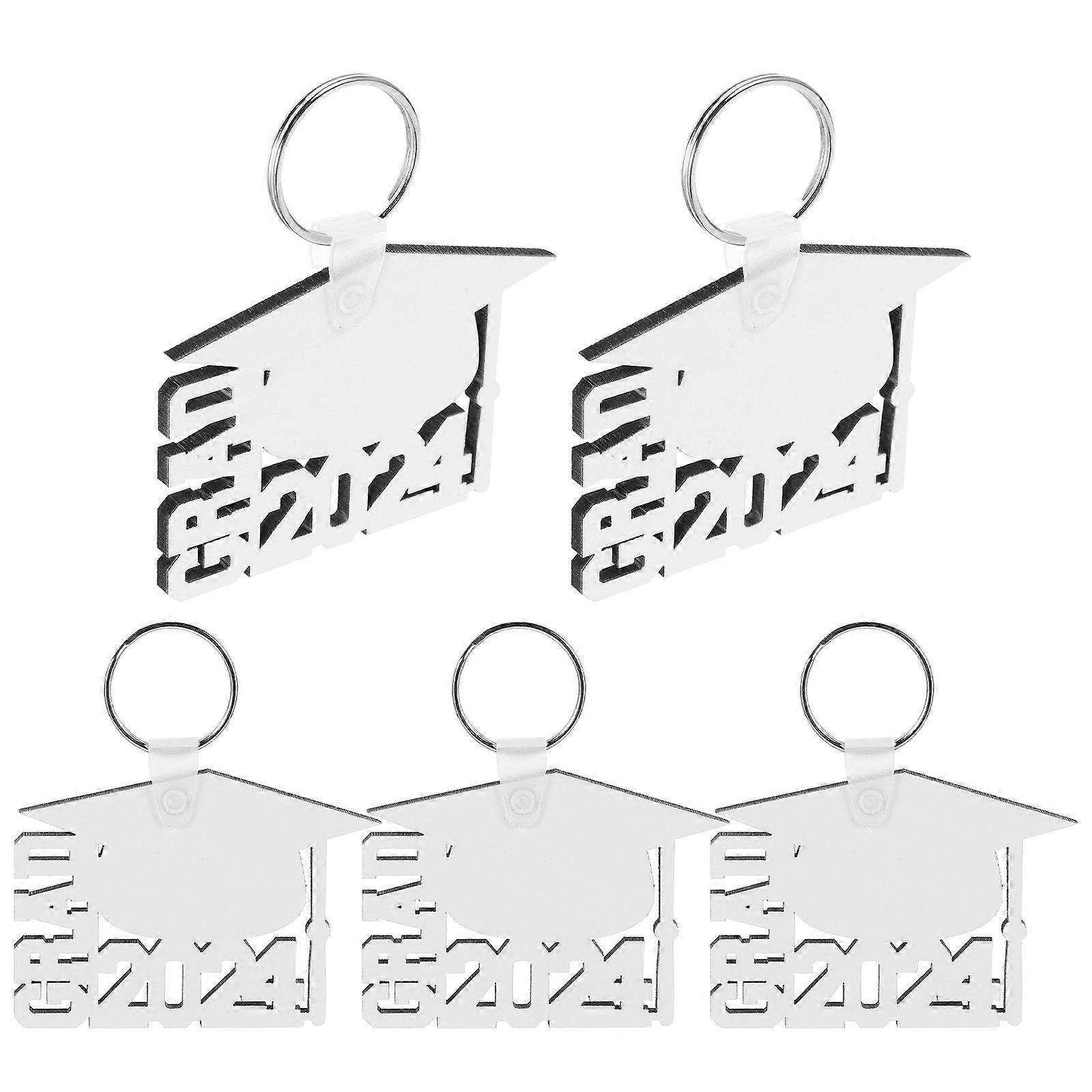 Sublimation Grad Pendant 25Pcs for Custom Graduation Keychain Gifts