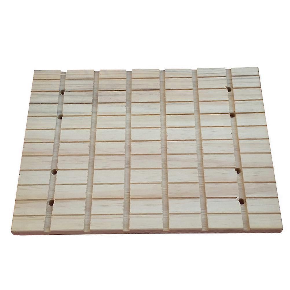 Small Pet Scratch Board Natural Wood Claws Scratching Board 2Pcs Beige