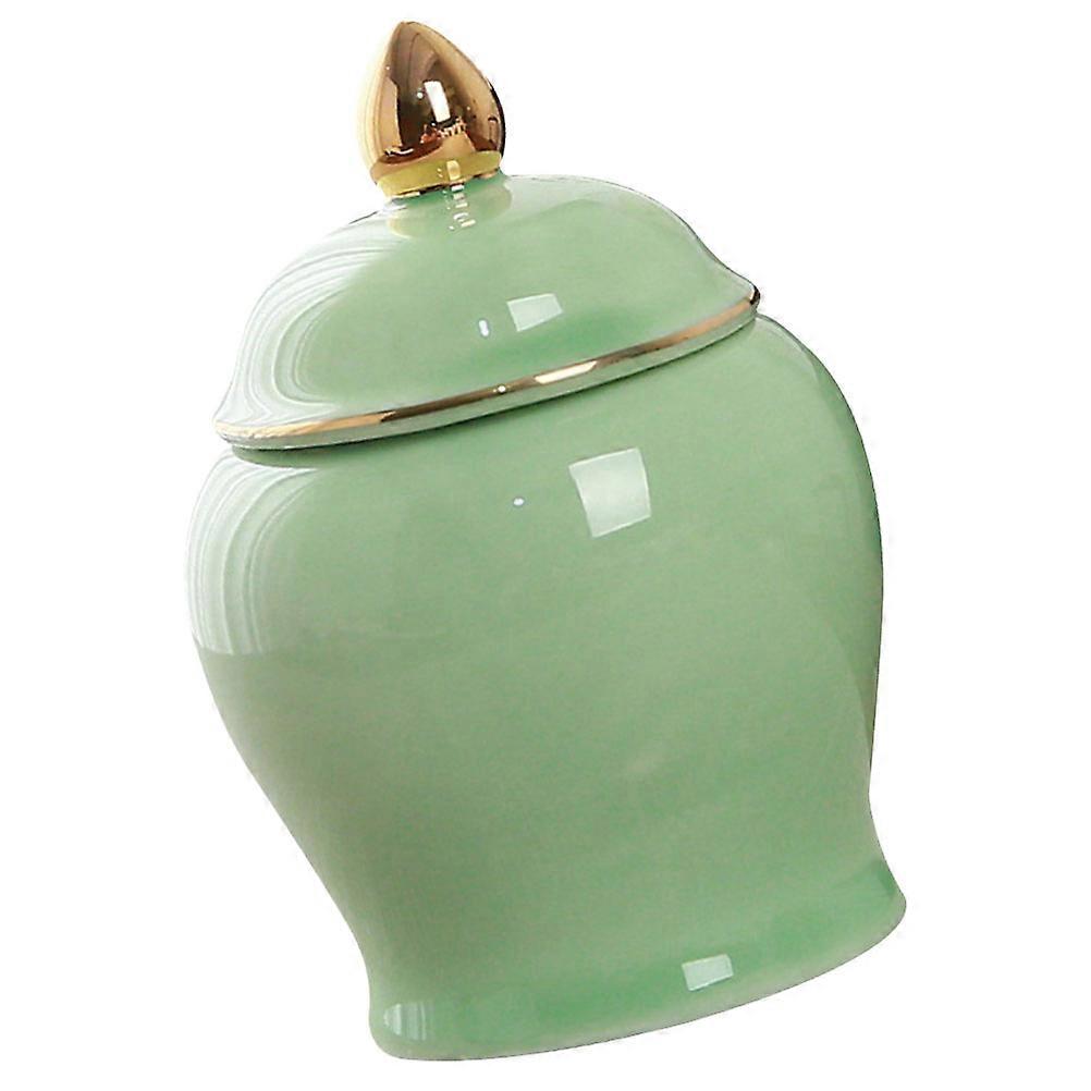 Tea Storage Box Ceramic Container for Loose Tea with Lid 2Pcs