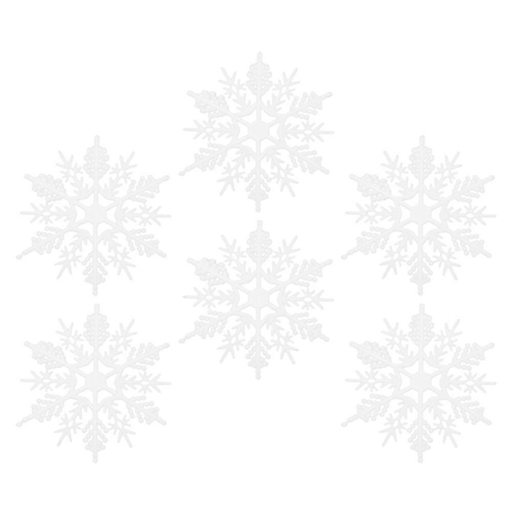 Christmas Tree Hanging Ornaments Snowflake for Decoration 6Pcs Set