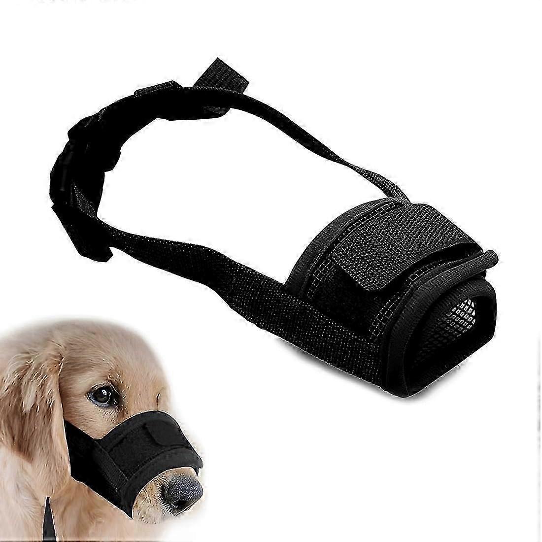 Muzzle For Dogs Short-Snout Soft Muzzle Small And Medium Dogs Black 15-21 Cm Anti-Biting Barking