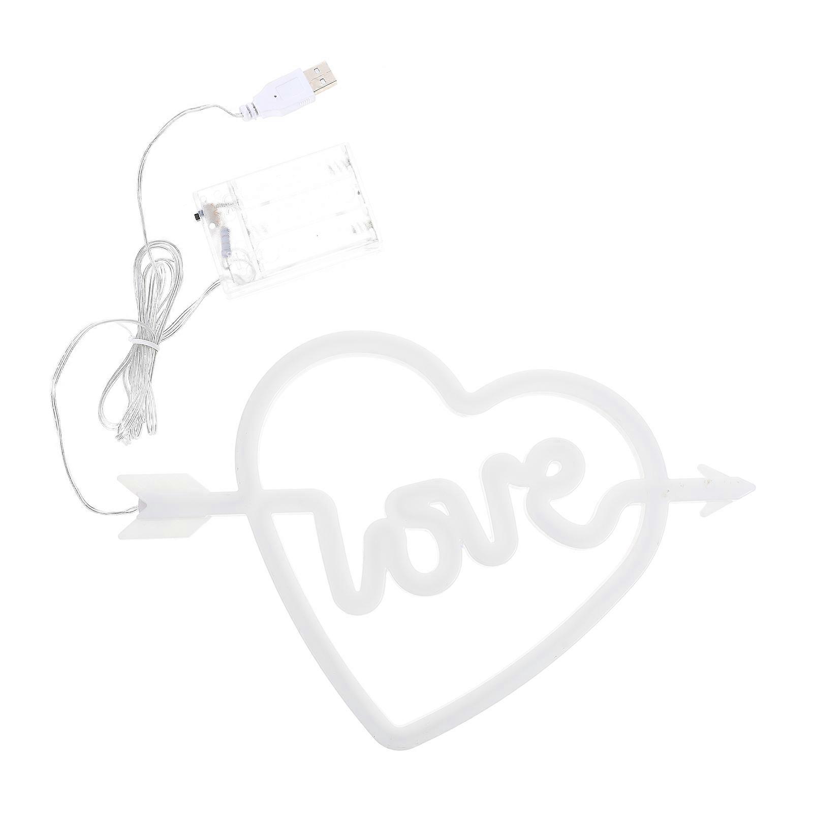 LED Neon Shape Lamp for Room Decor 2Pcs Love Design