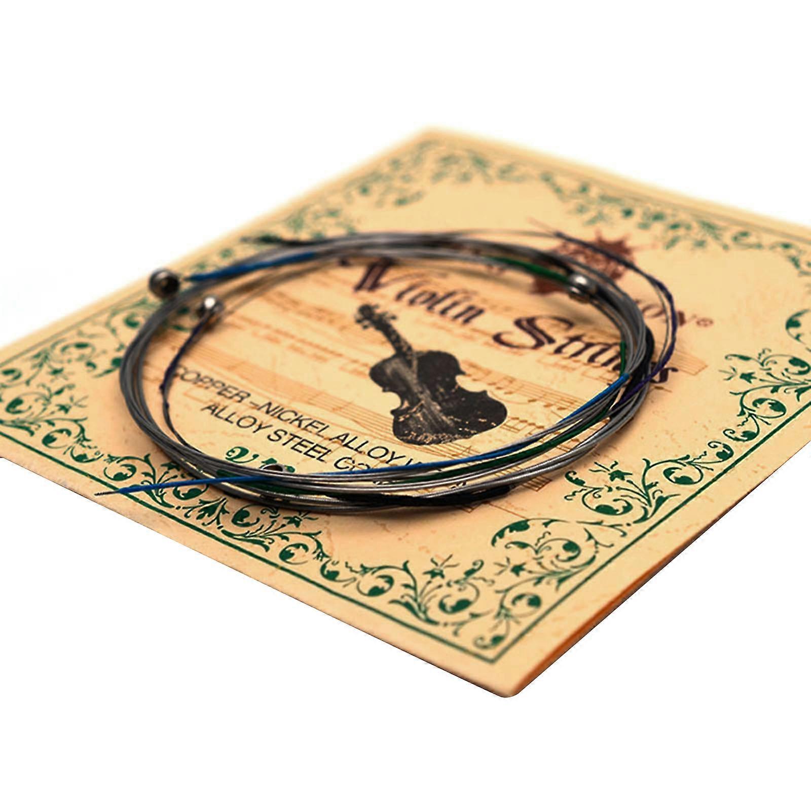 Durable Violin String Universal Set Steel Core Violin Fiddle String Replacement Violin Strings Accessory Easy to Use Multicolor