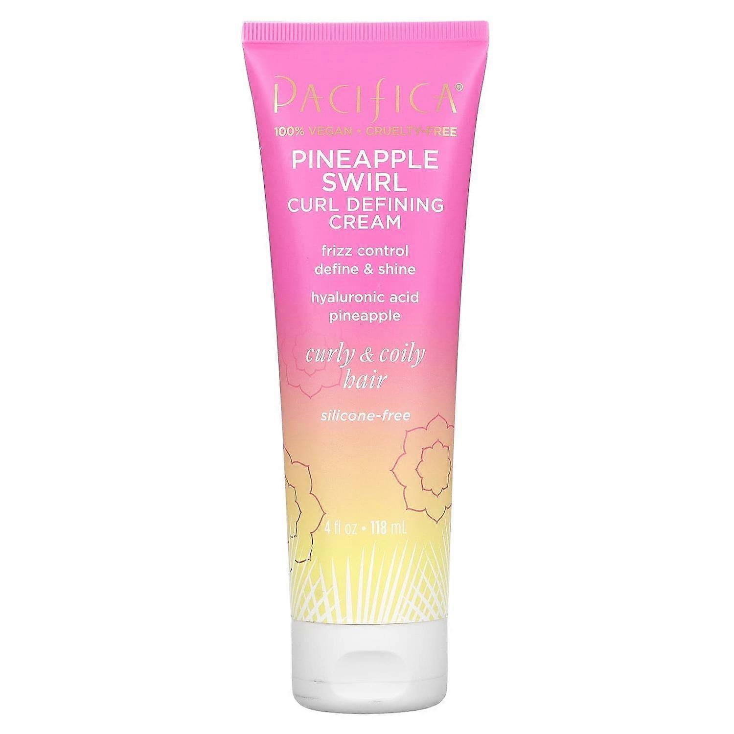 Pacifica, Curl Defining Cream, Pineapple Swirl, 4 fl oz (118 ml)