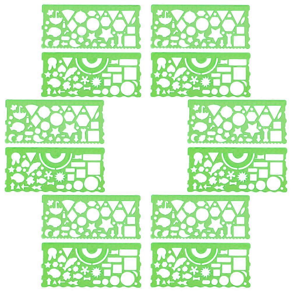 Drawing Ruler Plastic Template for Students Drafting 48Pcs Set