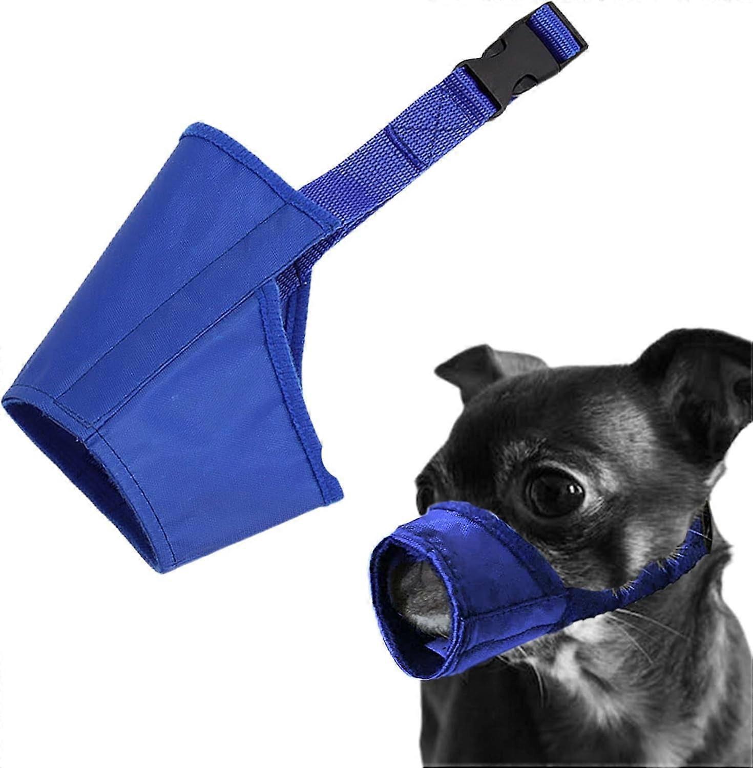 Dog Muzzle, Soft Anti-Biting Barking Chewing Muzzle, Breathable Waterproof Adjustable Muzzle for Small Medium Dogs