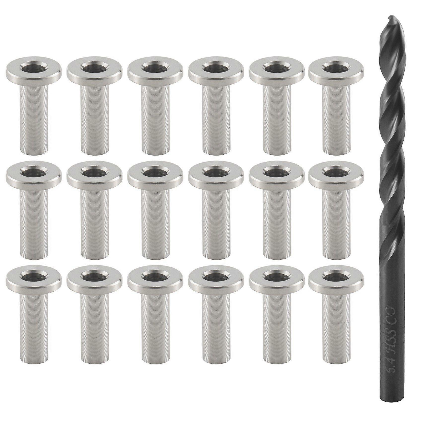 40 Pack T316 Protector Sleeves For 1/8 inch Wire with 1Pc Drill Bit