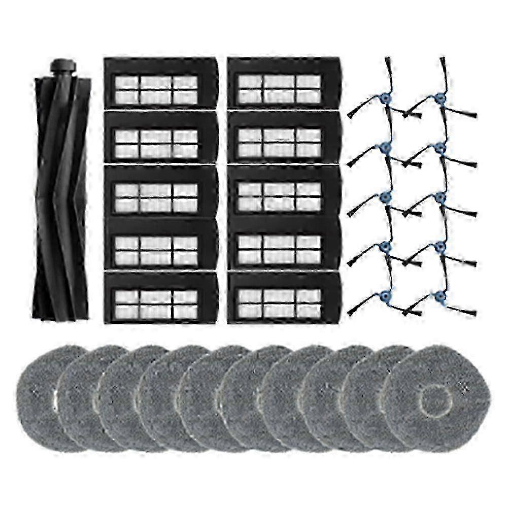X9 Pro Robot Vacuum Replacement Parts: Main Roller, Side Brush, HEPA Filter, Mop
