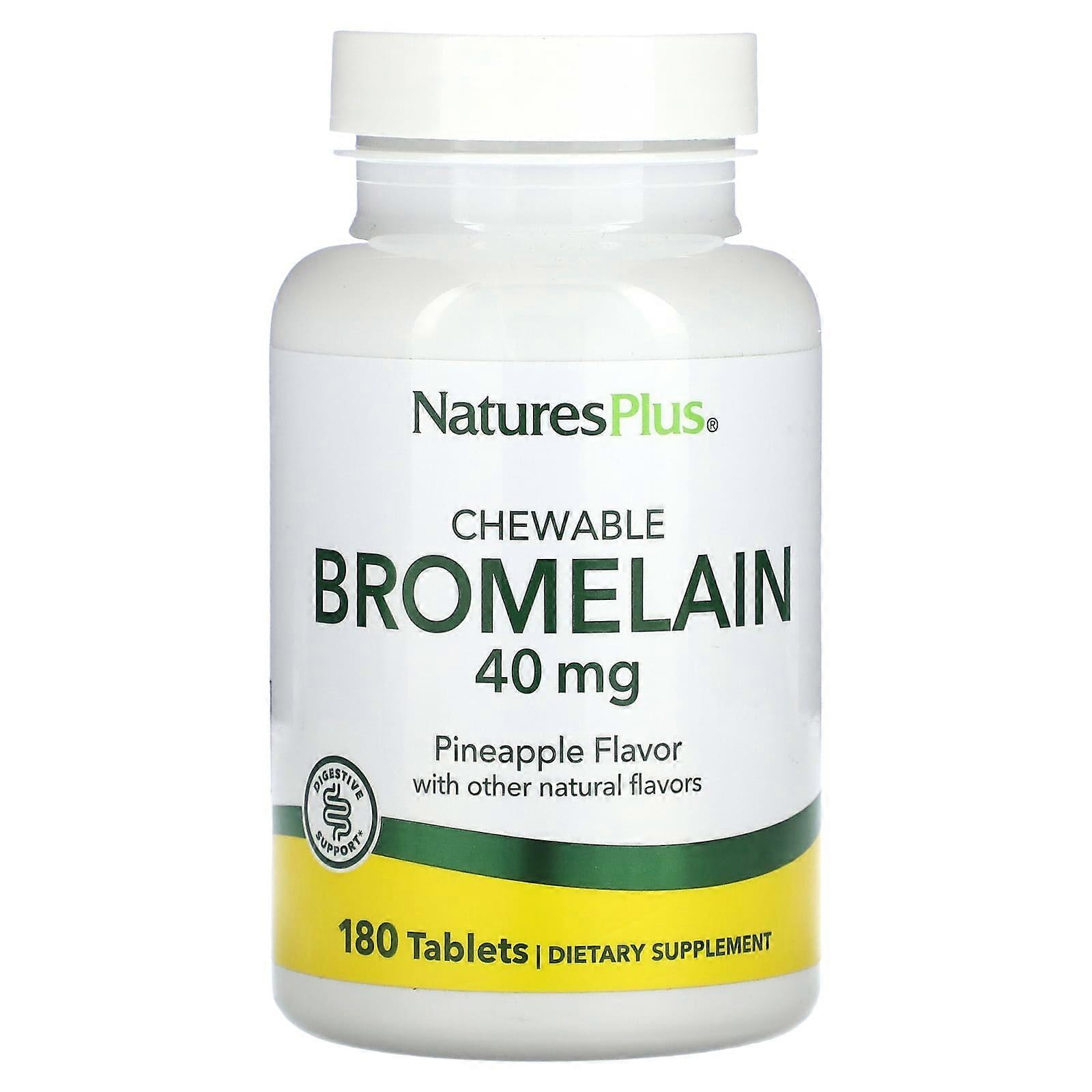 Chewable Bromelain, Pineapple, 40 mg, 180 Tablets