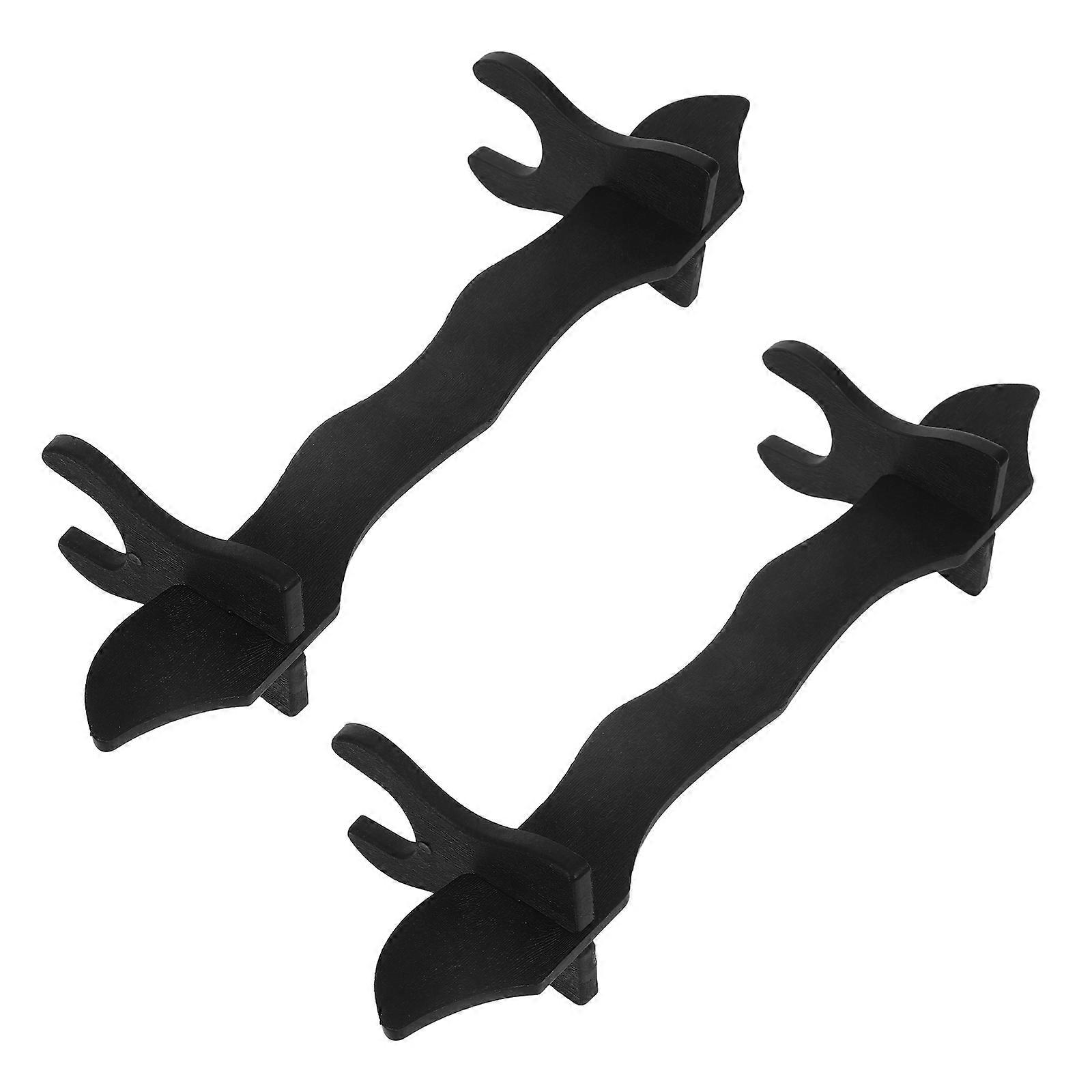 Black Toy Sword Holder Model Display Stand for Home Use 2Pcs Set