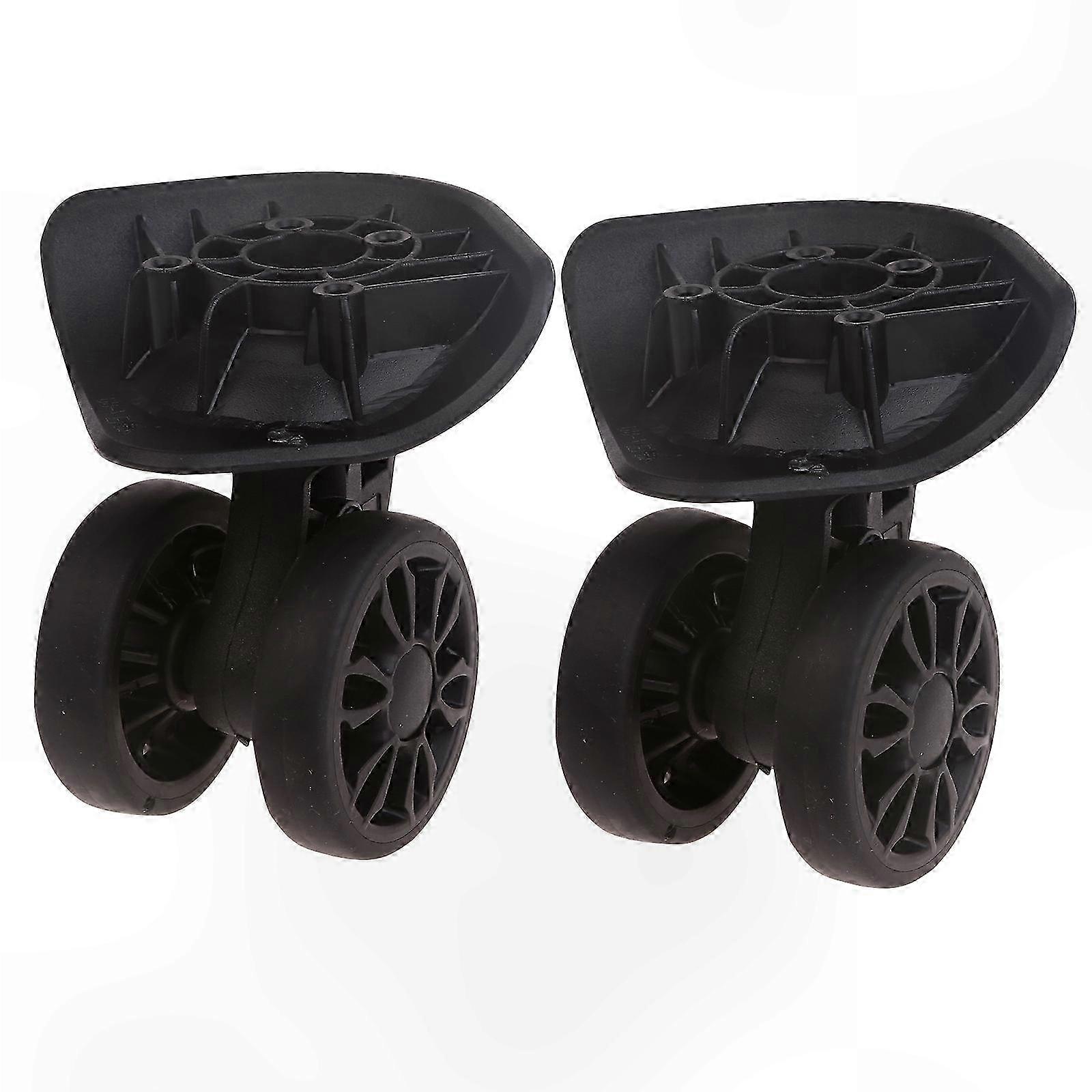 Universal 2-Pack 360° Swivel Wheels for Suitcase, Heavy-Duty Double Row Caster Replacement Kit for Luggage Repair
