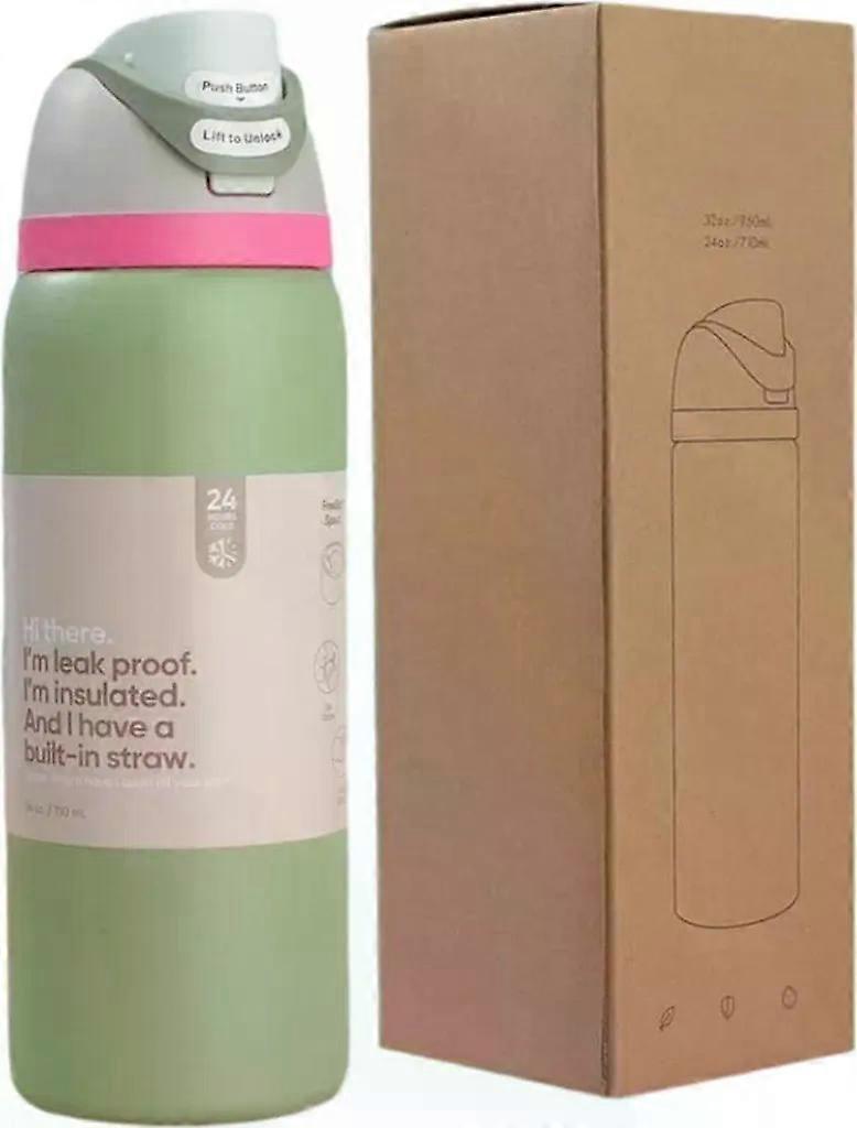 Owala FreeSip isolerad vattenflaska i rostfritt stål med sugrör, resemugg, 946 ml. Owala FreeSip isolerad vattenflaska i rostfritt stål med sugrör, T