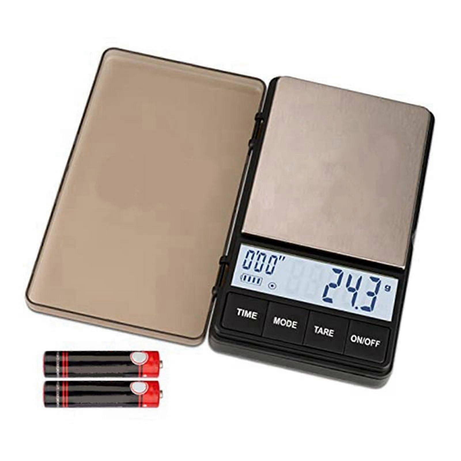 Small Espresso Scale with 1000G X 0.1G, Scales Bright Backlit LCD Display, 2 Batteries