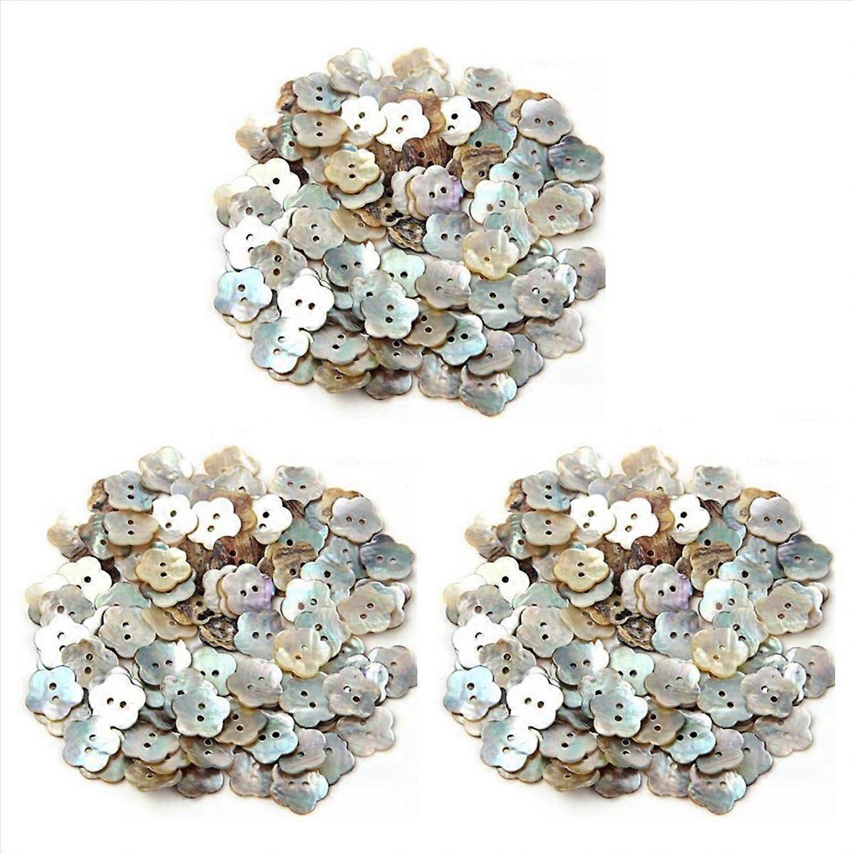 100X 15mm Perlmuttknnpfe Perlmutt Muschel Blummen Knopf TOP