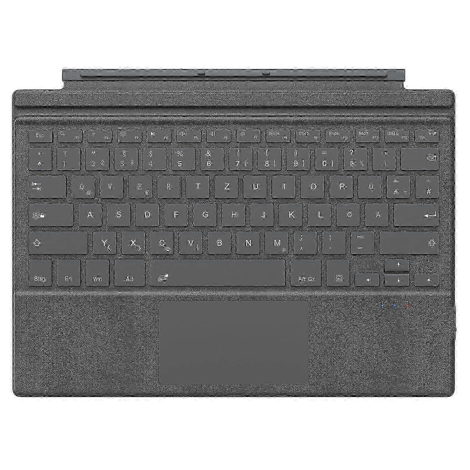 Microsoft Surface Pro 7 Keyboard with QWERTZ Layout Grey Color - Compatible with Pro 7/6/5/4/3 Models