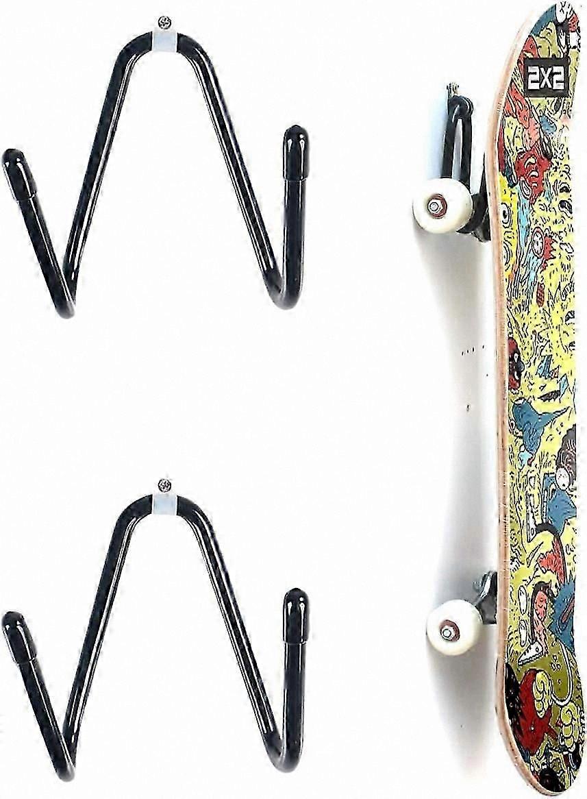 Wall Mount Bracket Set for Skateboards and Longboards with Hardware for Guitar Display