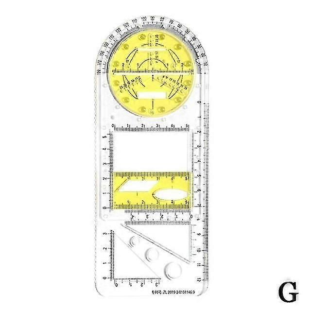 For School Multifunctional Primary School Activity Drawing Geometric Ruler Triangle Ruler Compass Protractor Set Measuring Tool