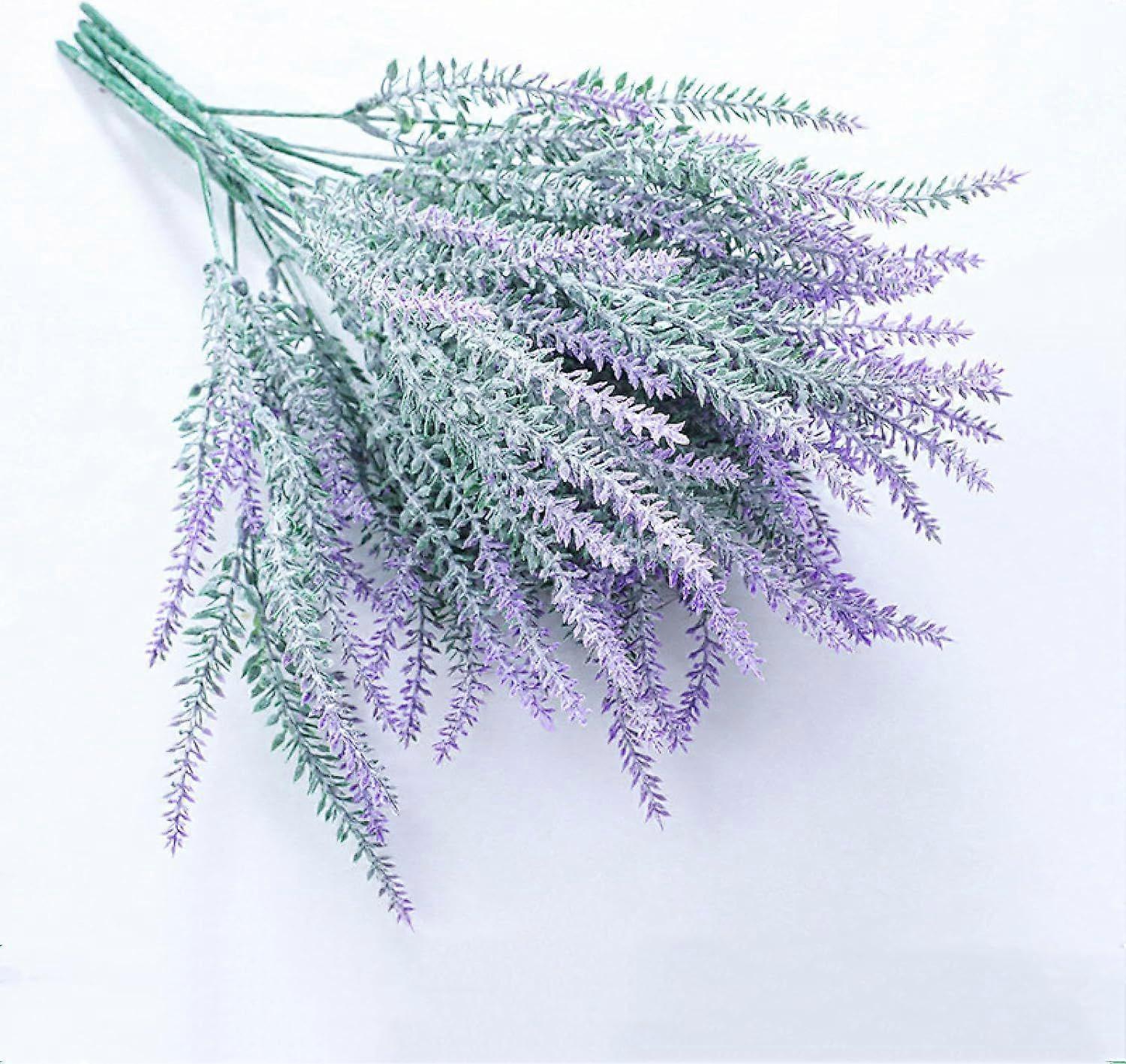 Wheat Ears 5 Forks Flocking Lavender Simulation Home Decoration Flocking