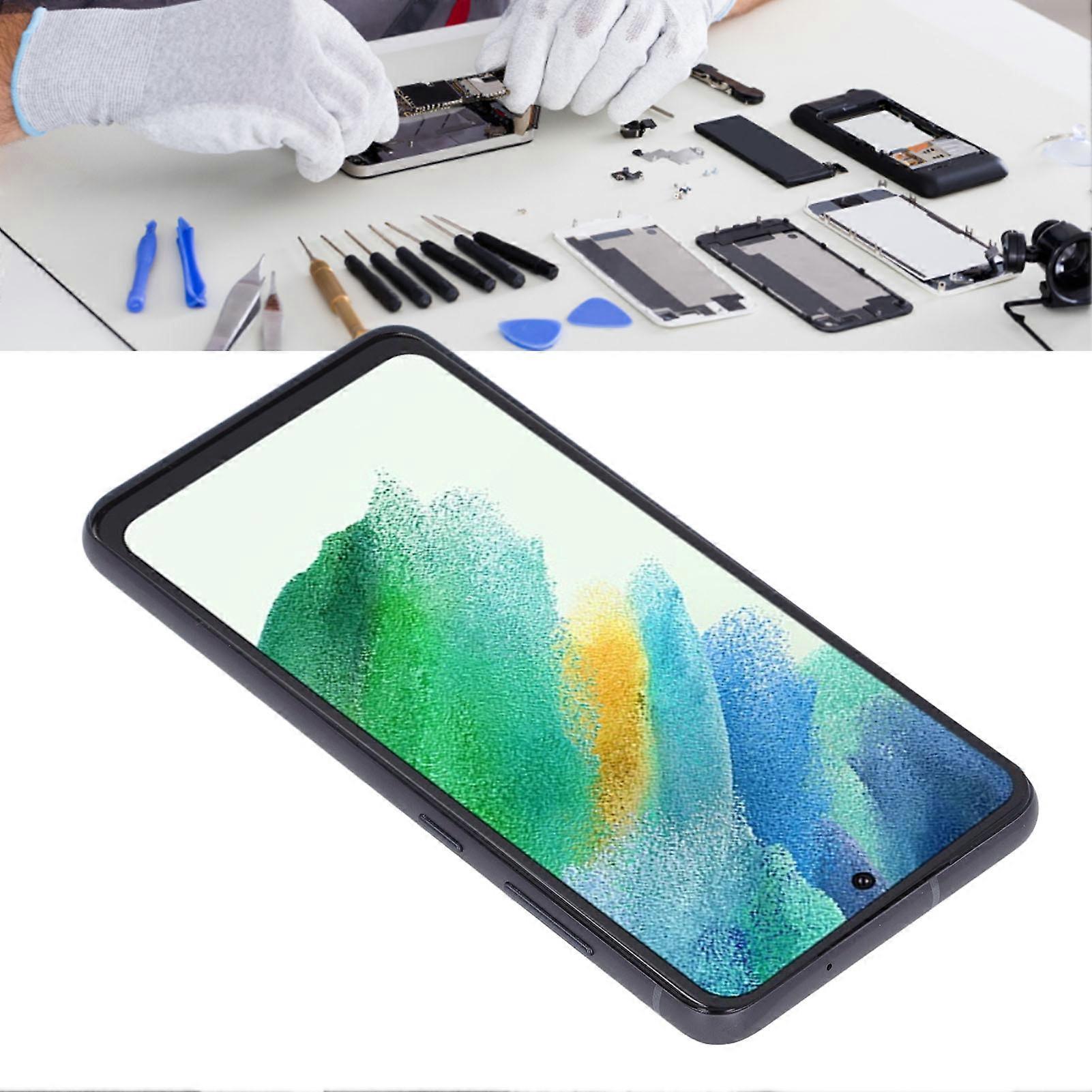 Phone Touch Screen Replacement for Galaxy S21 FE 5G SM G990B TFT Display Touchscreen Digitizer Assembly with Frame and Repair Tools 