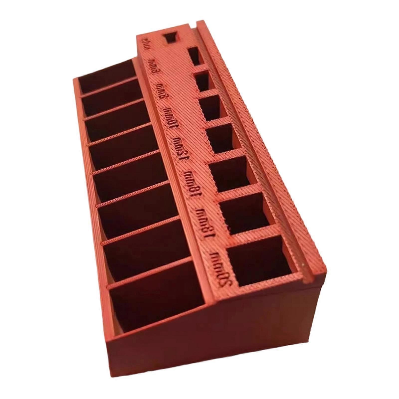 Screw Nut Planner Box Highlighting Reinforced PLA Structure And Customizable Labeling Structure  orange color