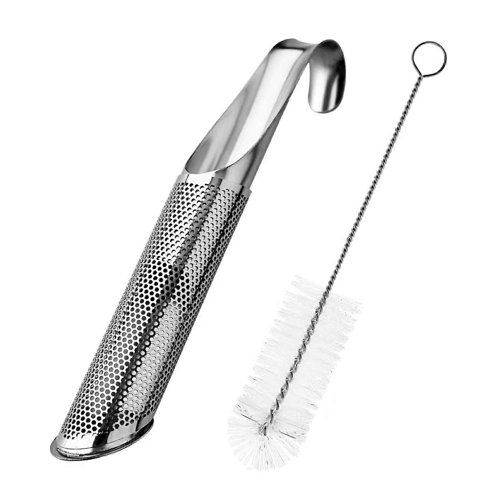 Teas Pipe Infuser Tool Set With Hanging Hook Handle And Cleaning Brush Reinforced Stainless Steels Net Teas Strainer Multicolor