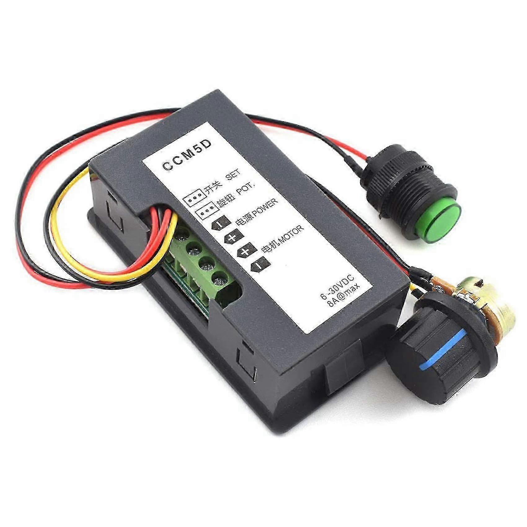 Adjustable PWM Speed Control Switch compatible with 6V-30V DC Motors 8A