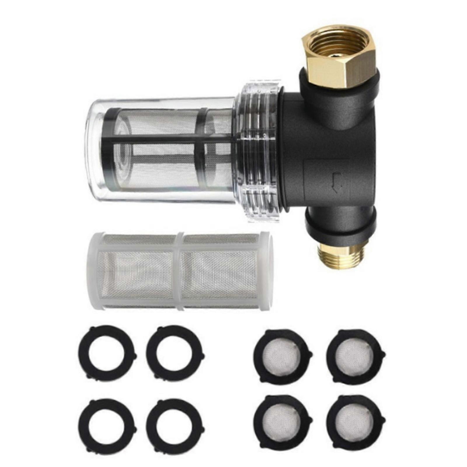 Universals Pressure Washer Inlet Filter Metal Mesh Screen 3/4" Thread Hose For Sediment Prevention Pre Filtration System Multicolor