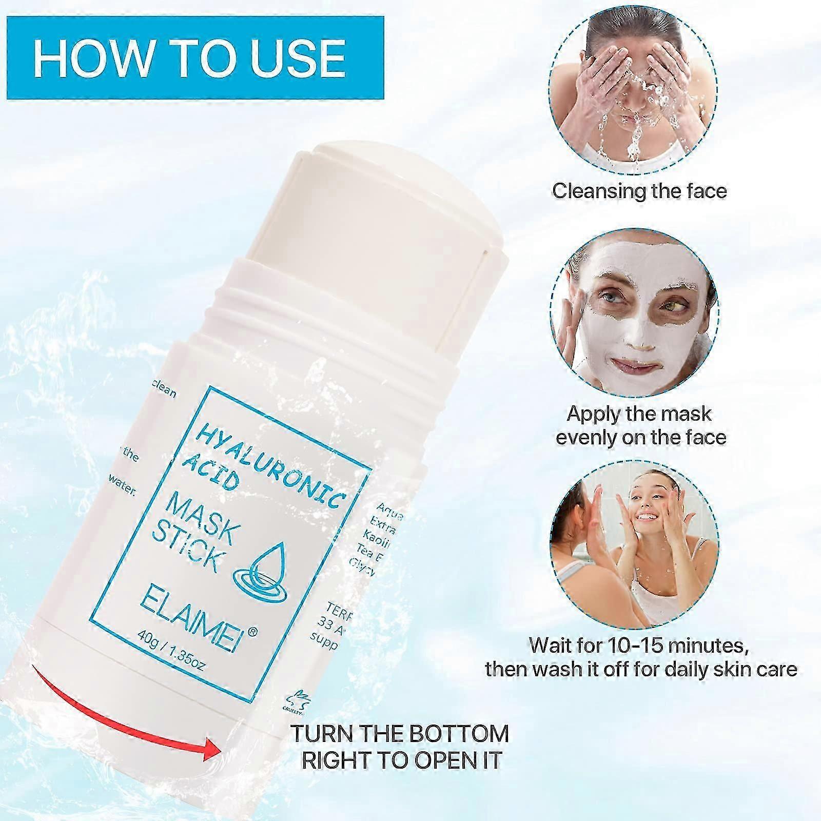 Face Mask, Lubricating Mask, Charcoal Mask, Clay Stick, Stick Deep Cleansing Mask, Cleansing & Clean Pore Solid Mask, Reduces Pores and Tightens Skin