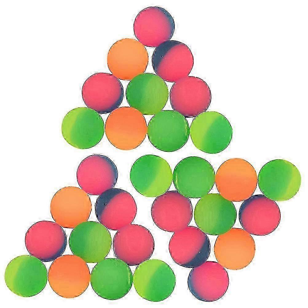 30pcs Bounce Balls Colorful Solid Rubber Bouncy Balls Creative Jumping Balls for Children Kids Playing (Random Color)