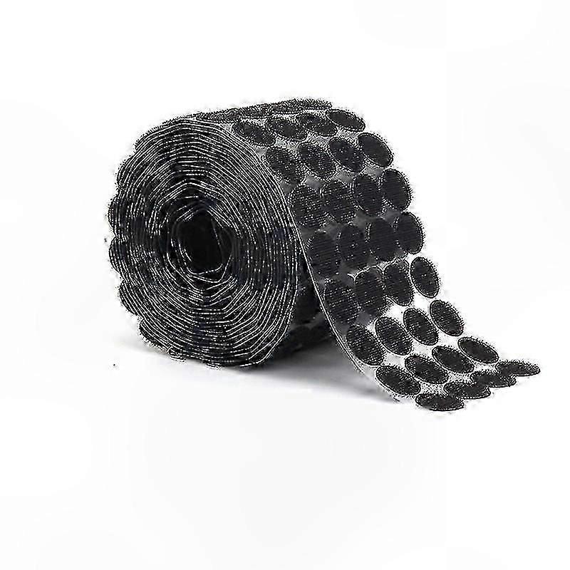 Black Self-Adhesive Hook and Loop Dots, 10mm, 500 Pairs