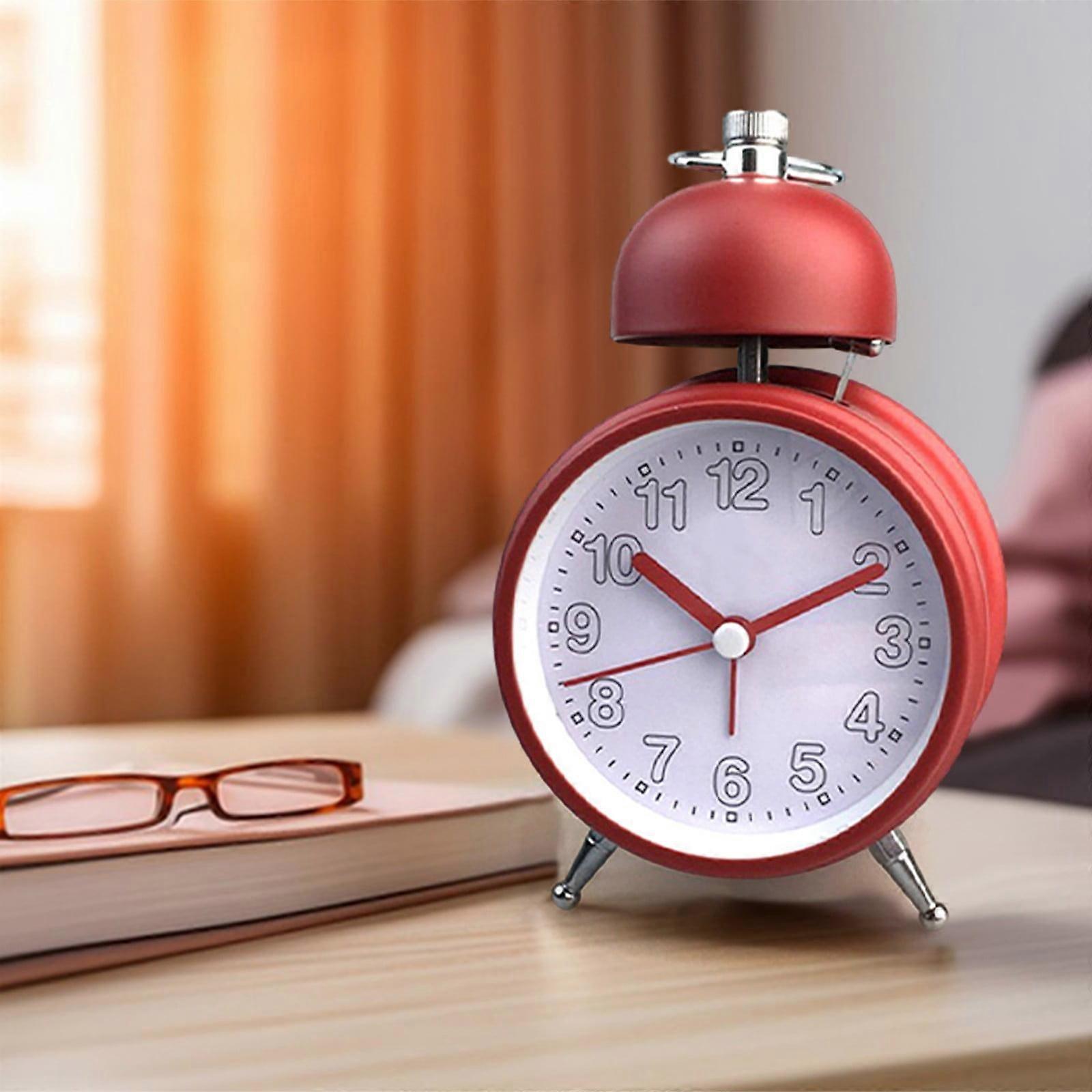 Clearance！Smart Appliances Creatives Metal Bell Alarm Clock Single Bell Clock Large Bell Bell Simples Style Candy Colored Metal Bell Clock