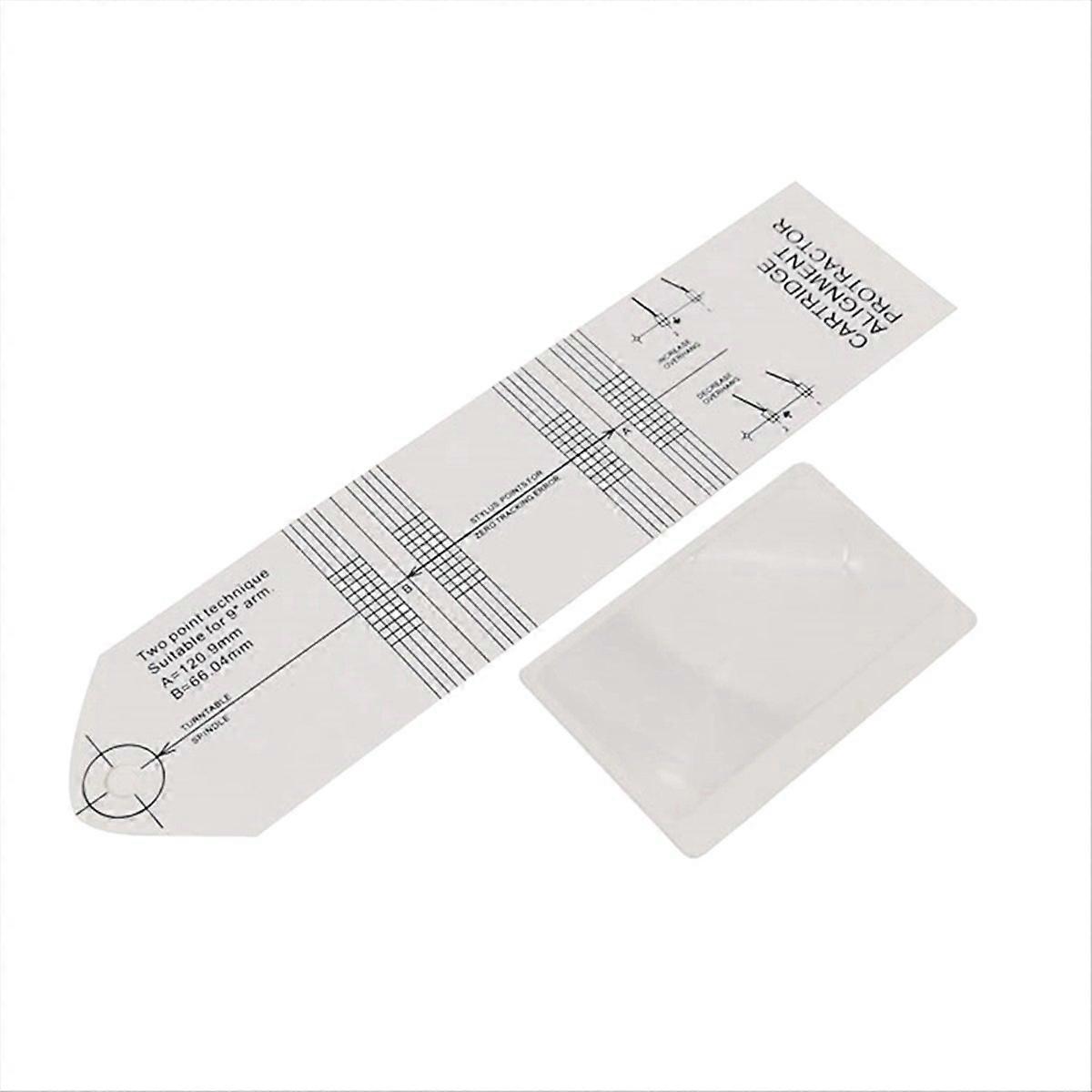 Vinyl Cartridge Stylus Alignment Protractor Angle Calibration Gauge Tool Phonograph Adjustment Detec