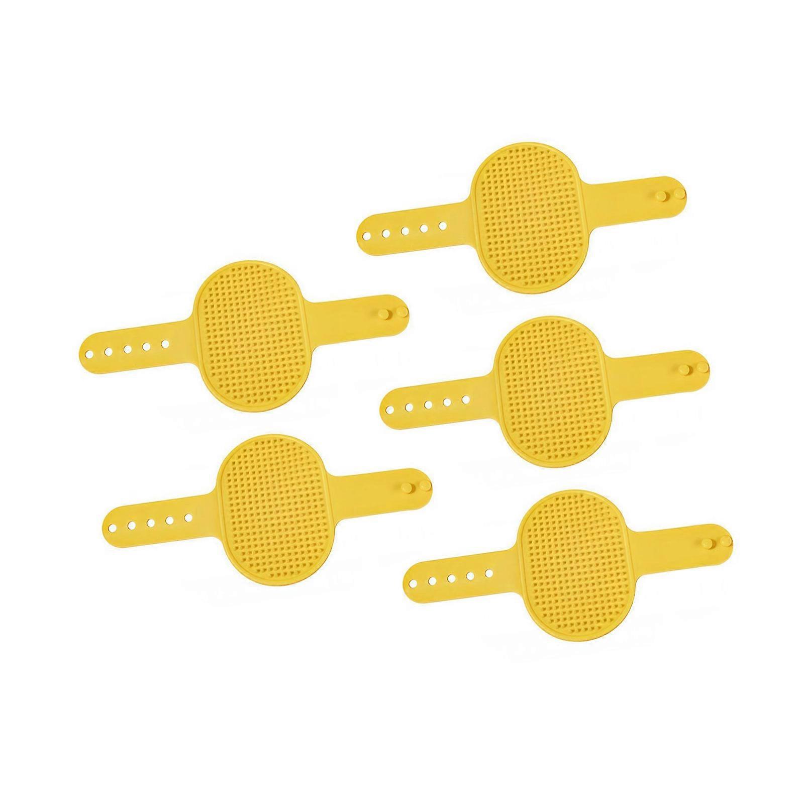 Multiuse Cats Scratcher And Massager Scratching Pad Grooming Tool Safe Itch Relief Scratch Post For Pet  Use 5pcs  Yellow