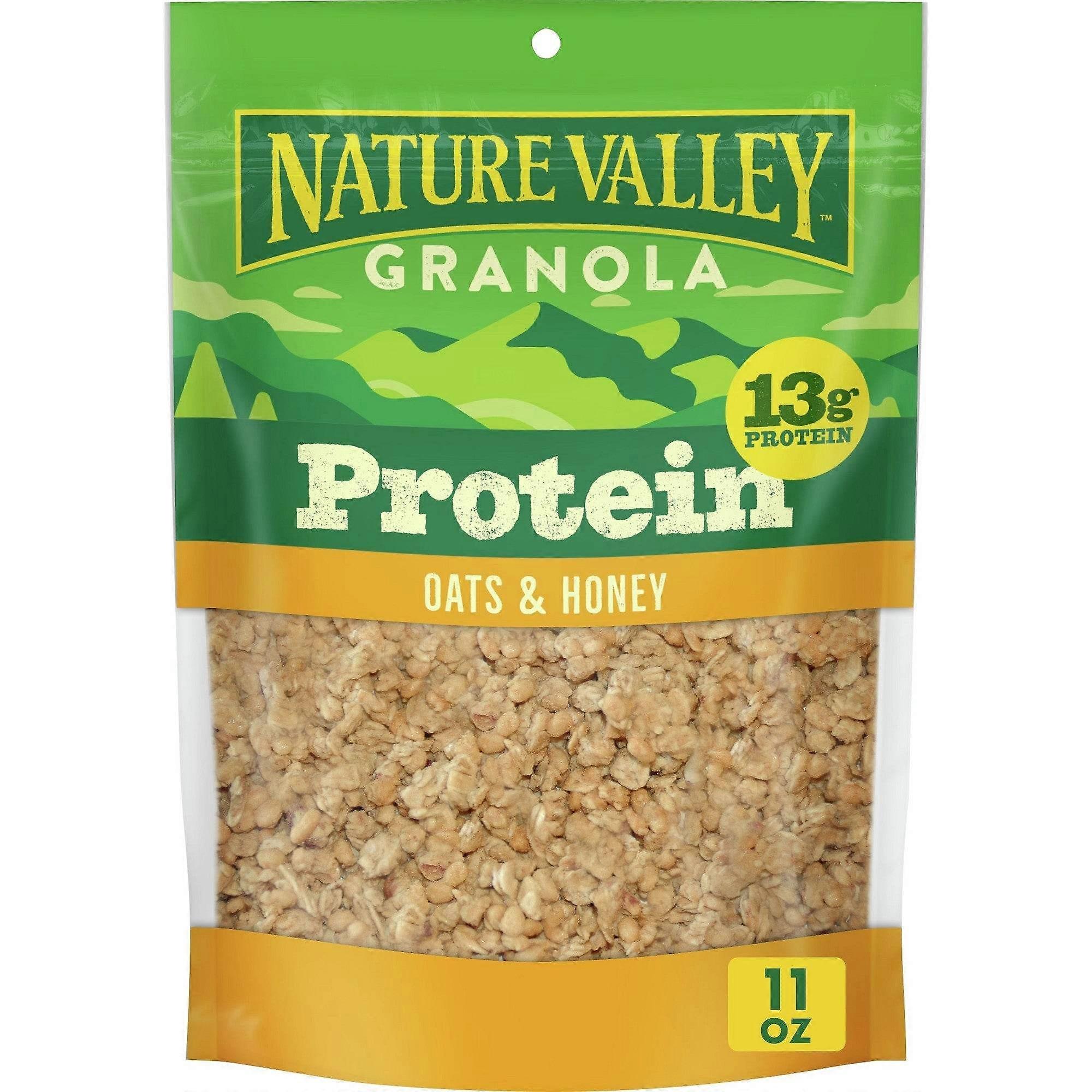 Nature Valley Protein 燕麦和蜂蜜脆片格兰诺拉麦片，11 盎司