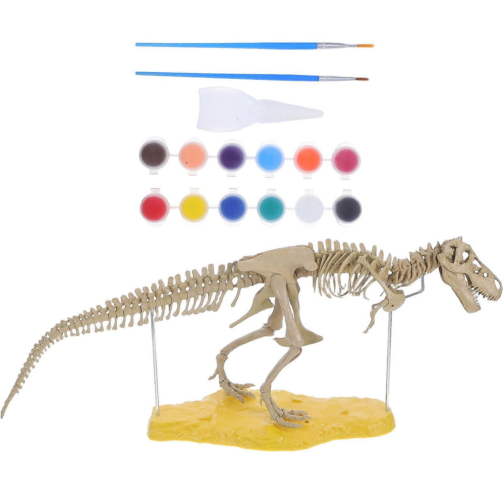 Assembly Dinosaur Skeleton Model PVC Toy 1Set for Kids Interactive Learning