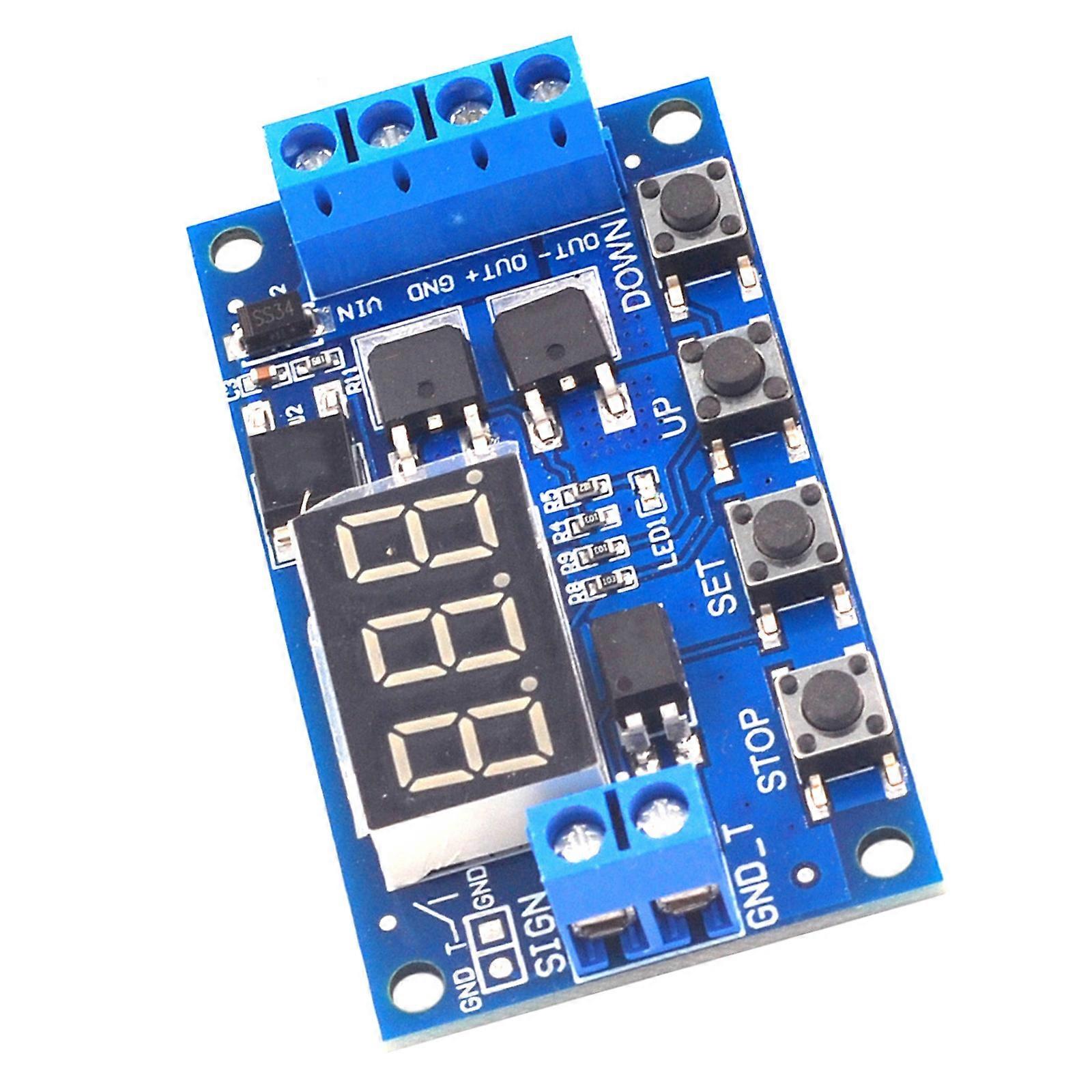 High Current Timer Delay Switching Triggering Cycle Delay Timer Switching Circuit Board Double MOS Control For Motor LED Pump Multicolor