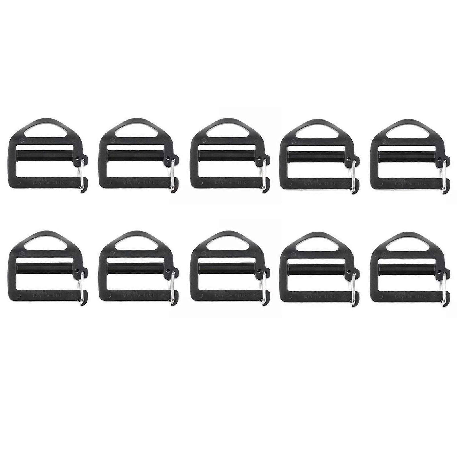 10Pcs Webbing Sliding Button Adjustment Buckle Strap Buckle Backpacks Clip 25mm/1In Plastic Webbing Connecting Clip Set Multicolor