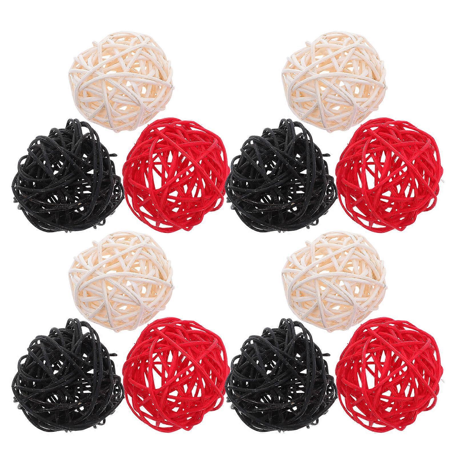 Rattan Balls Decorative for Aromatherapy Diffuser 15Pcs Vase Fillers