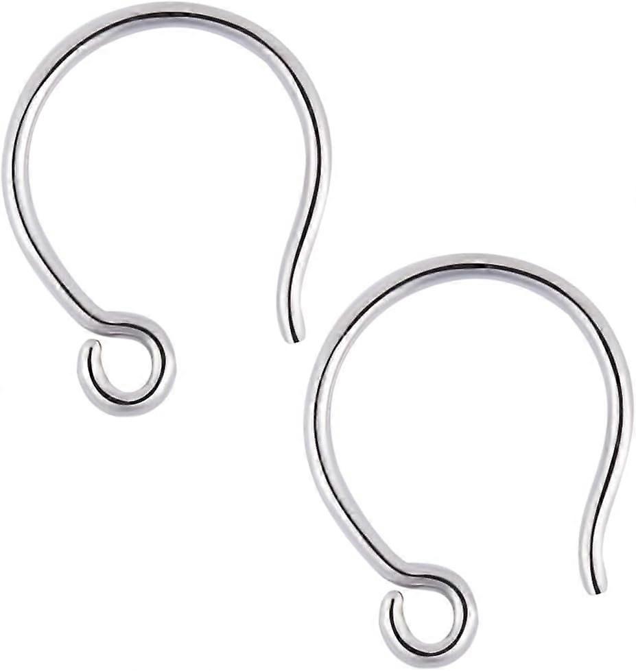 10Pcs Ear Wires Sterling Silver French Earring Hooks with Loop Dangle Fish Hook