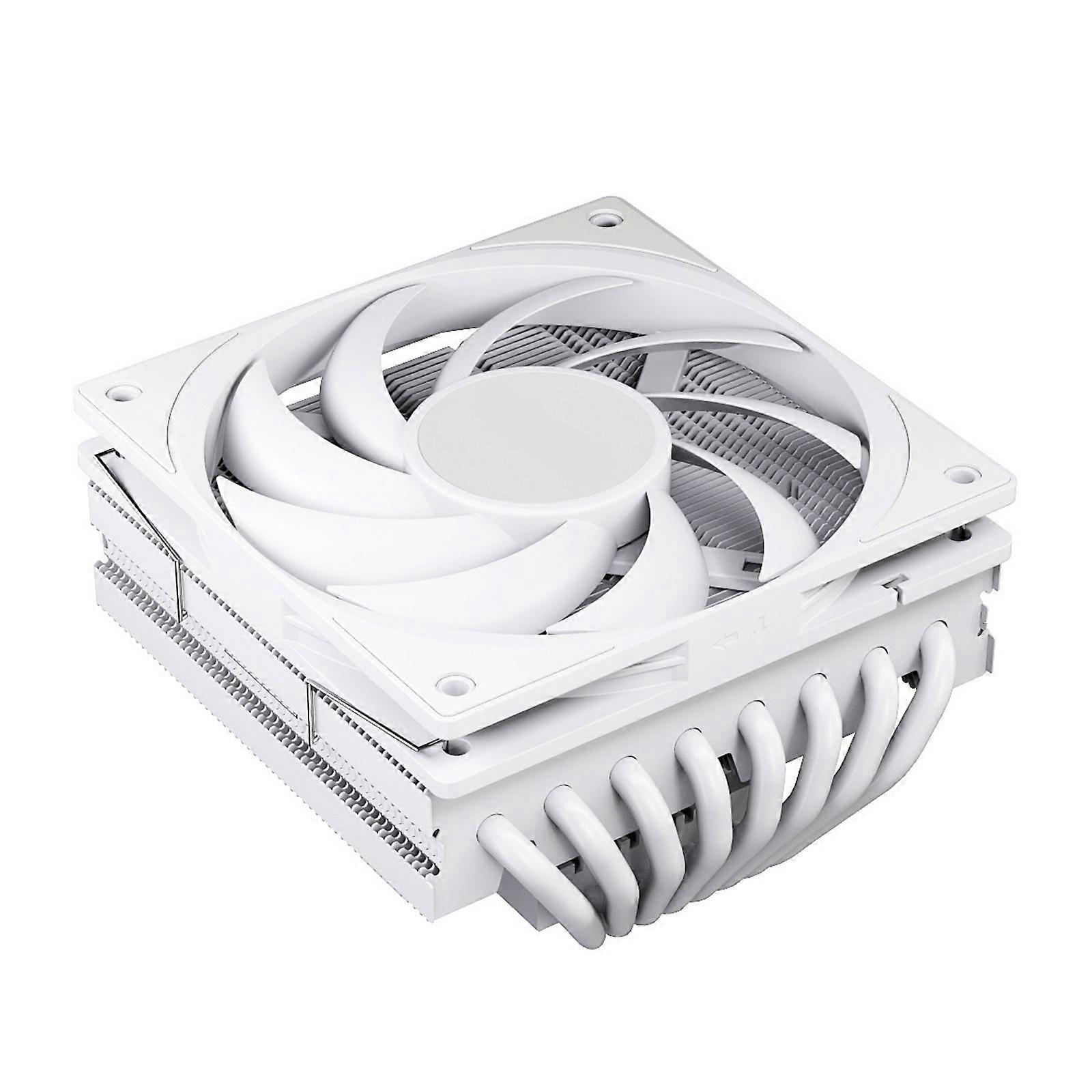 Down-pressure Radiator CPU Heat Sink Quiet Operate with 2400rpm Fan Speed Option CPU Cooling for Video Editors and Gamer  White