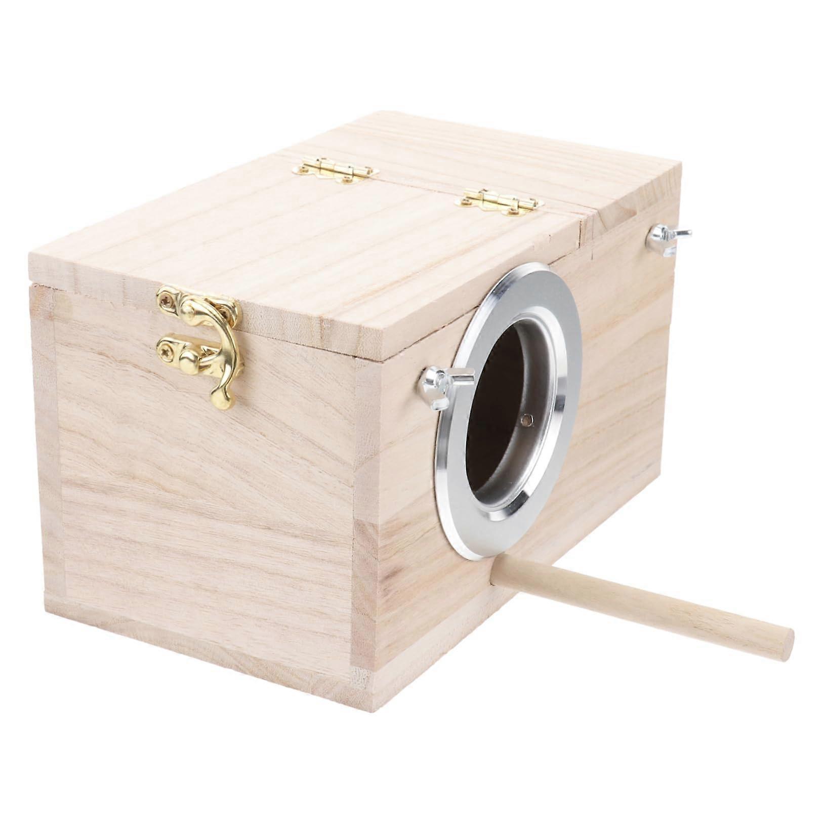 Parrot Nesting Box with Feeder for Cockatiel, Lovebird, Parakeet and Finch Outdoor Breeding