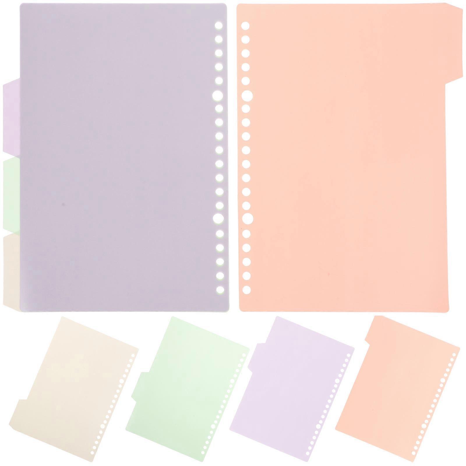Colorful Paper Dividers for Notebook with Writable Tabs 8Pcs Set