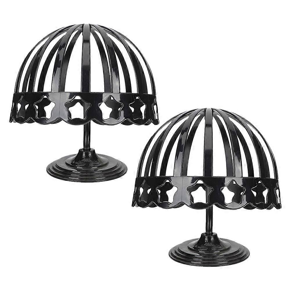 Hat Rack Display Stand Hat Display Board ABS Material 2Pcs Black