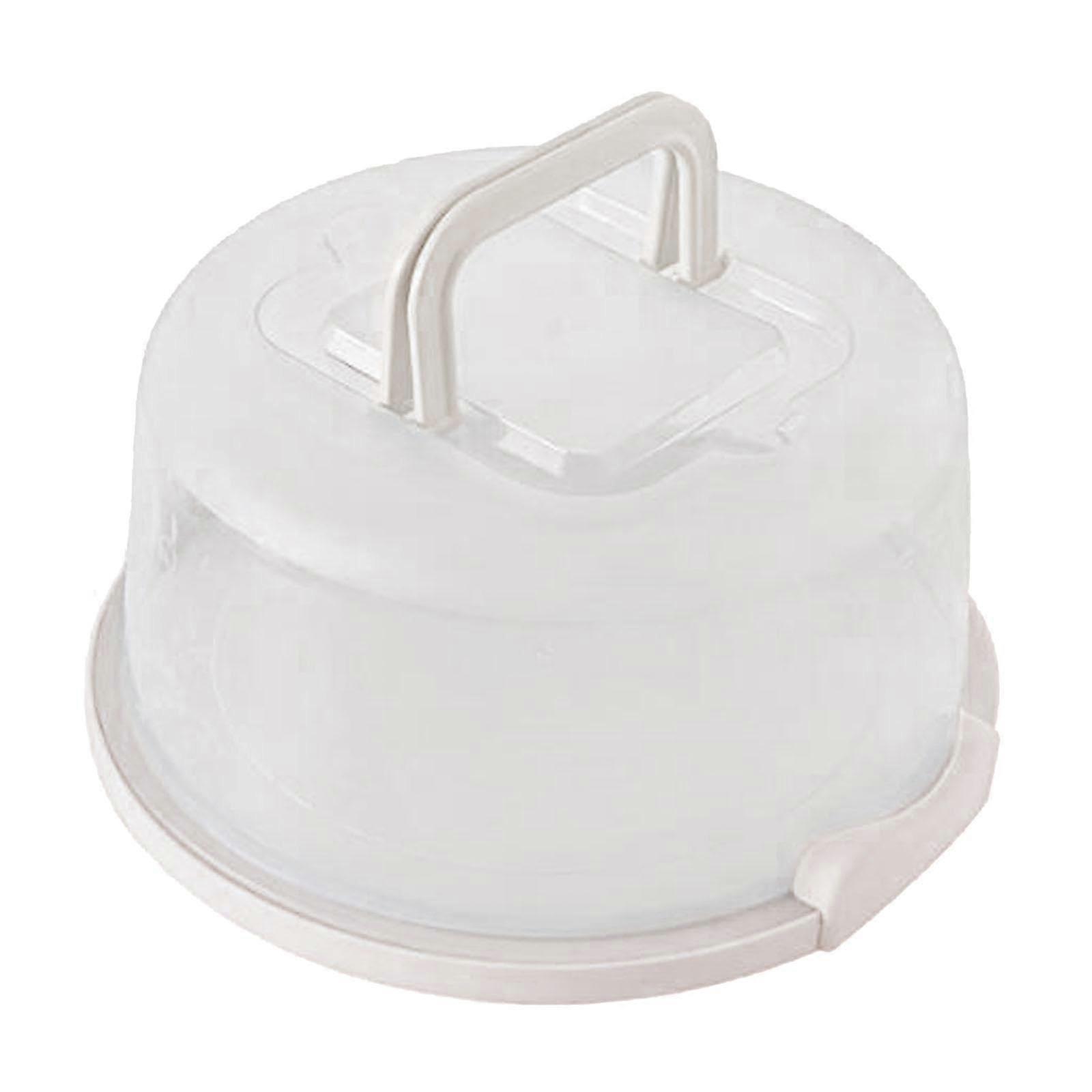 8 Inch Cake Carrier with Lid and Handle, Round Food Grade Plastic Cake Container for Cupcakes and Freezer Safe Storage